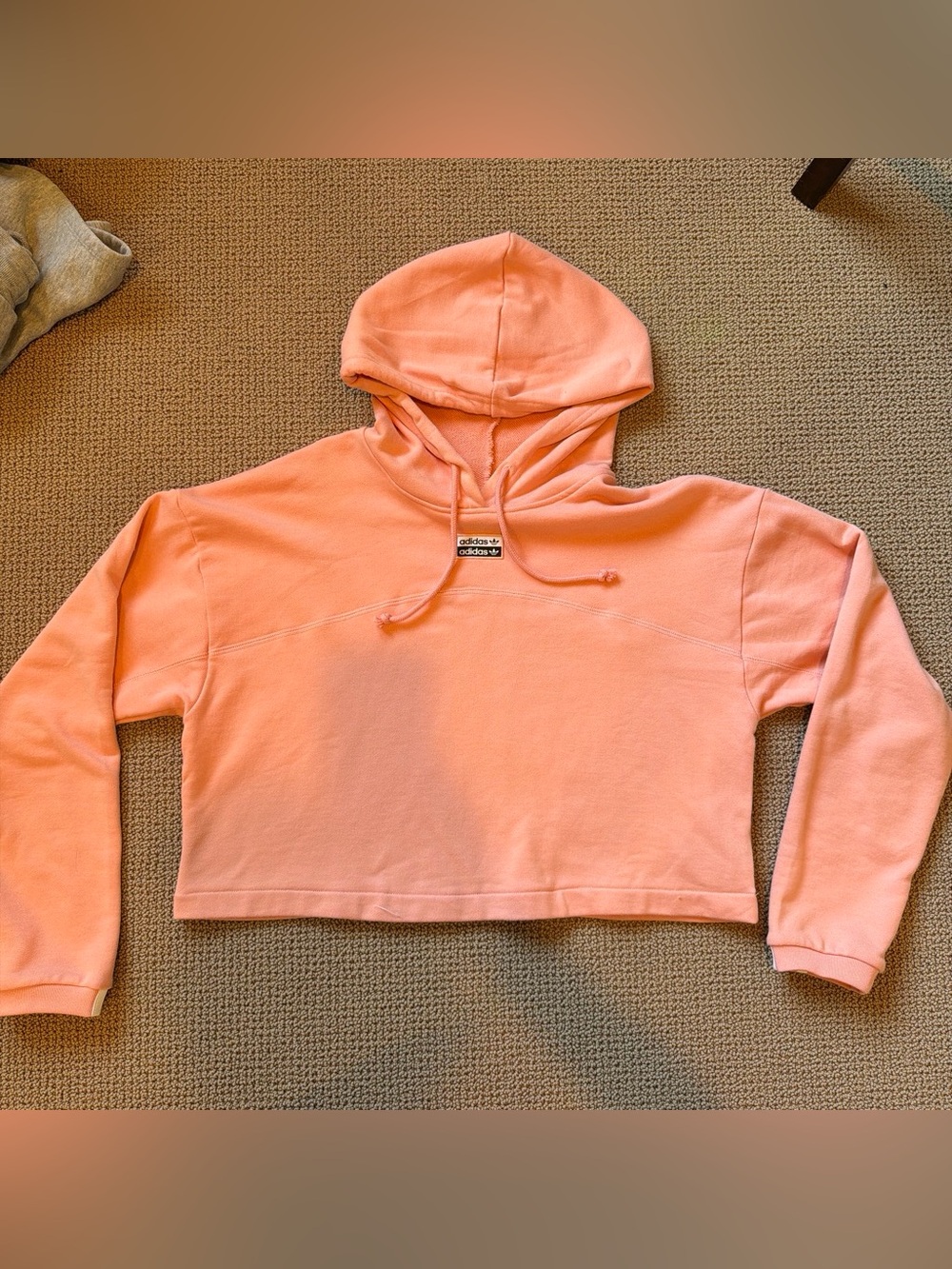 adidas Women's Cropped Hoodie - Peach/light pink